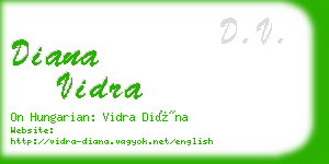 diana vidra business card